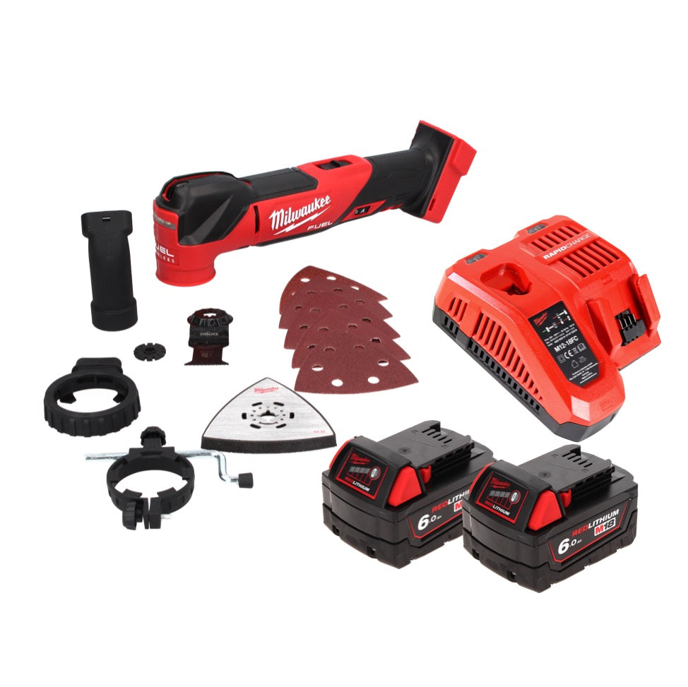 Outil multifonction à batterie Milwaukee M18 FMT-602 FC 18 V sans balais + 2x batteries 6,0 Ah + chargeur