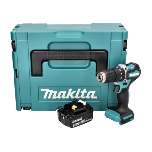Makita DHP 487 M1J Akku Schlagbohrschrauber 18 V 40 Nm Brushless + 1x Akku 4,0 Ah + Makpac - ohne Ladegerät - Toolbrothers