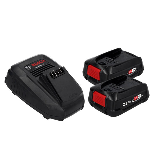 Bosch Starter Set 18 V mit 2x PBA 2,5 Ah Akku + AL 1830 CV Ladegerät ( 1600A011LD ) Home & Garden System POWER FOR ALL