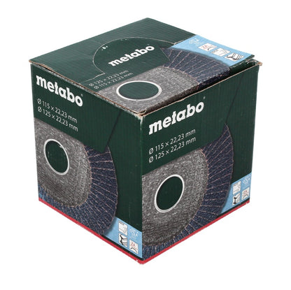 Metabo Lamellenschleifteller Fächerscheibe P120 125 mm 22,23 mm ( 10 x 623154000 ) für Winkelschleifer