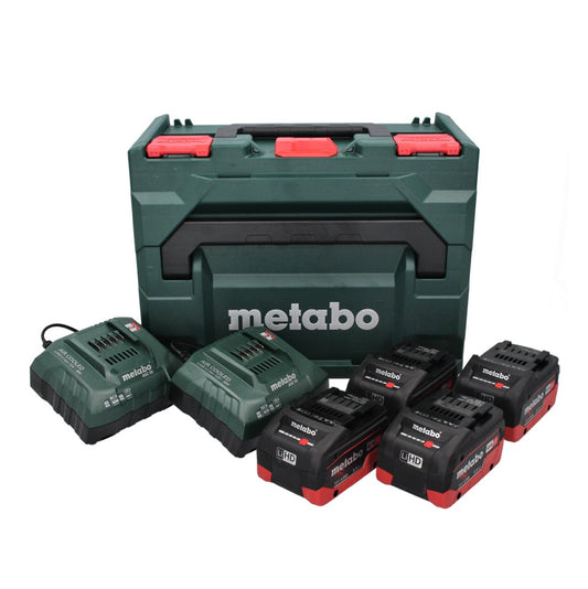 Metabo 18 V LiHD Basis Set + 4x Akku 5,5 Ah + 2x ASC 55 Ladegerät + metaBOX