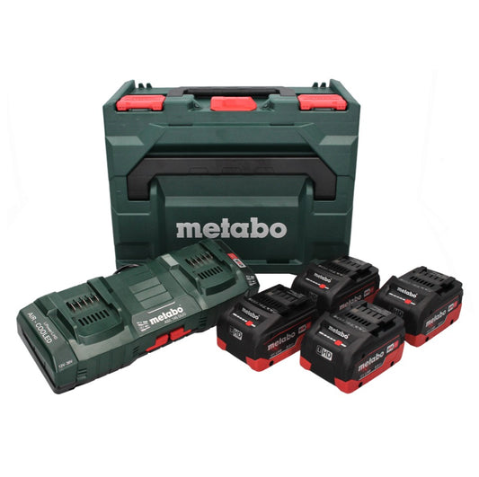 Metabo 18 V LiHD Basis Set + 4x Akku 8,0 Ah + ASC 145 DUO Ladegerät + metaBOX