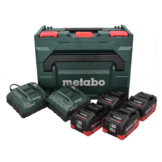 Metabo 18 V LiHD Basis Set + 4x Akku 10,0 Ah + 2x ASC 55 Ladegerät + metaBOX