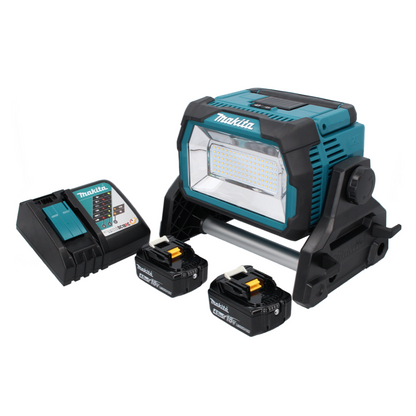 Makita DML 809 RM Akku LED Baustrahler 18 V 10000 lm + 2x Akku 4,0 Ah + Ladegerät