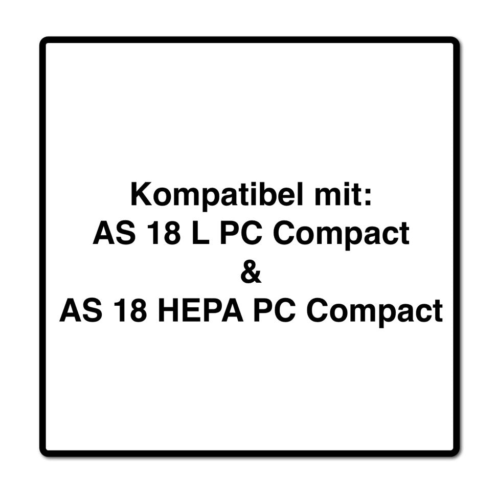 Metabo 5x sacs filtrants non-tissés 6 L (630164000) pour AS 18 L PC Compact / AS 18 HEPA PC Compact