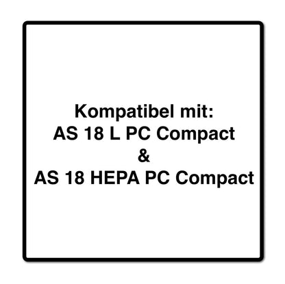 Metabo 5x sacs filtrants non-tissés 6 L (630164000) pour AS 18 L PC Compact / AS 18 HEPA PC Compact