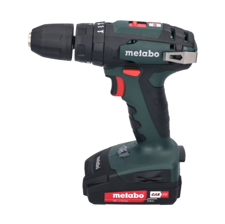 Metabo SB 18 Set Akku Schlagbohrschrauber 18 Volt 48 Nm ( 602245880 ) + 2x Akku 2,0 Ah + Ladegerät + 88 tlg. Bit Bohrer Set + Koffer