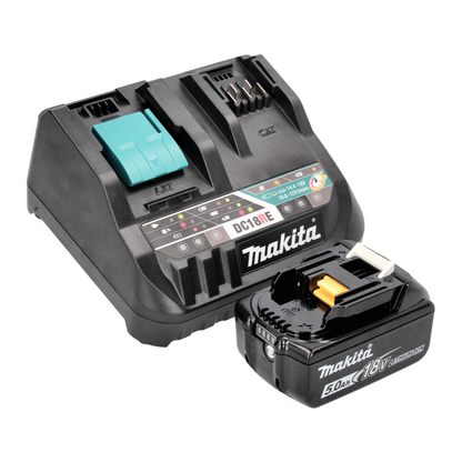 Kit d'alimentation Makita 18 V avec 1 batterie BL 1850 B 5,0 Ah (197280-8) + chargeur multi-rapide DC 18 RE (198720-9)