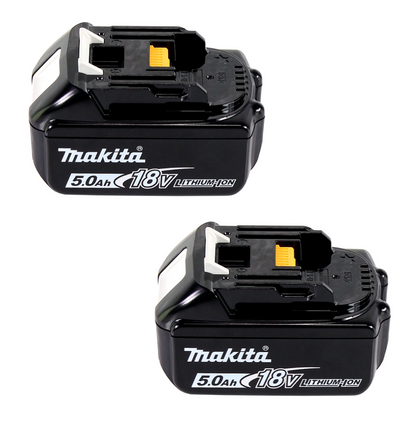 Kit d'alimentation Makita 18 V avec 2 batteries BL 1850 B 5,0 Ah (2x 197280-8) + chargeur multi-rapide DC 18 RE (198720-9)