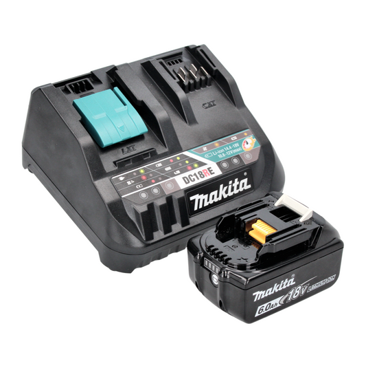 Kit d'alimentation Makita 18 V avec 1 batterie BL 1860 B 6,0 Ah (197422-4) + chargeur multi-rapide DC 18 RE (198720-9)