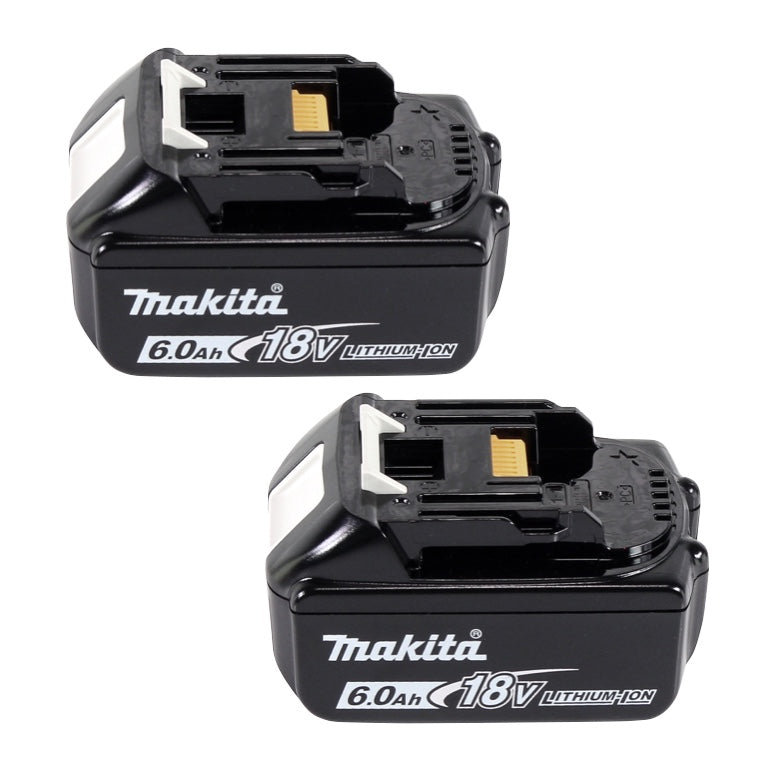 Makita Power Source Kit 18 V mit 2x BL 1860 B 6,0 Ah Akku ( 197422-4 ) + DC 18 SH Doppel Ladegerät ( 199687-4 )