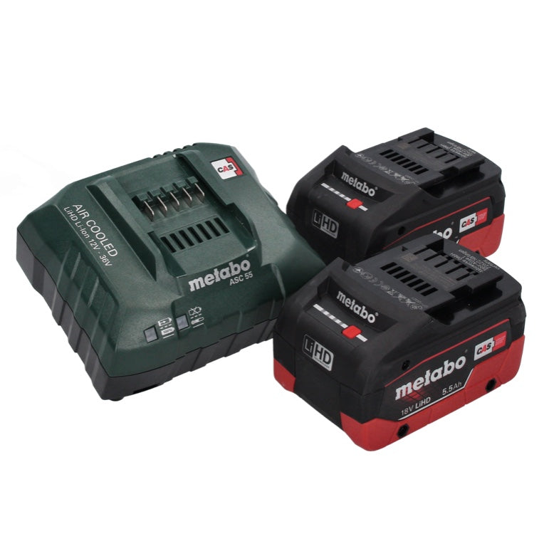 Metabo KS 18 LTX 66 BL Akku Handkreissäge 18 V 165 mm ( 611866660 ) + 2x Akku 5,5 Ah + Ladegerät + metaBOX