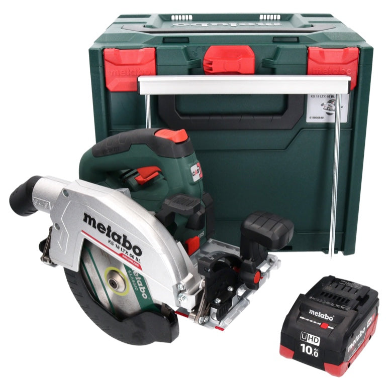 Metabo KS 18 LTX 66 BL Akku Handkreissäge 18 V 165 mm + 1x Akku 10,0 Ah + metaBOX - ohne Ladegerät