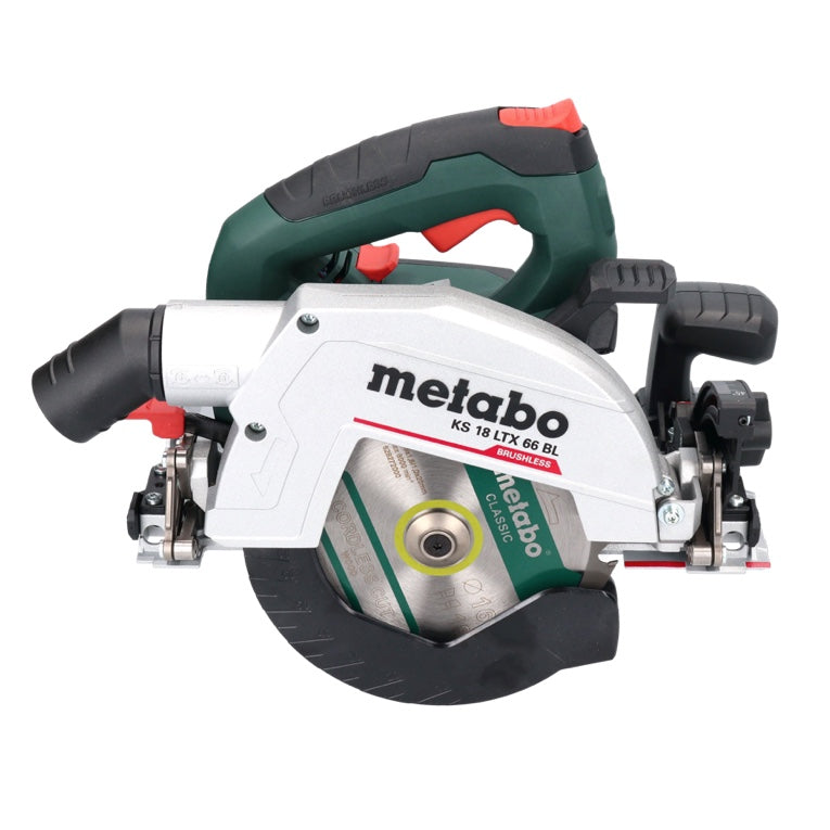 Scie circulaire sur batterie Metabo KS 18 LTX 66 BL 18 V 165 mm + 1x batterie 10,0 Ah + metaBOX - sans chargeur