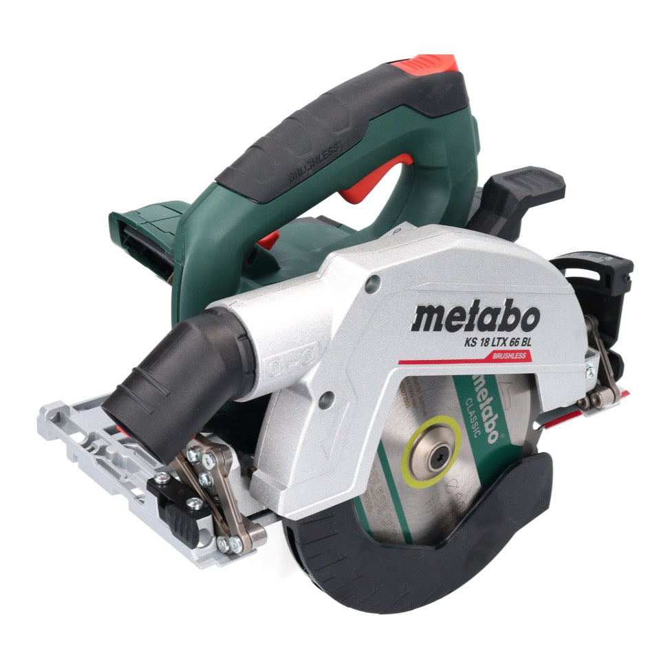 Metabo KS 18 LTX 66 BL set scie circulaire sur batterie 18 V 165 mm (691194000) + rail de coupe + métaBOX - sans batterie, sans chargeur