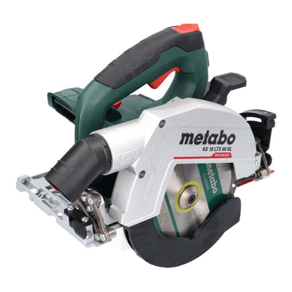 Metabo KS 18 LTX 66 BL Akku Handkreissäge 18 V 165 mm + 2x Akku 5,5 Ah + Ladegerät + Kappschiene + metaBOX