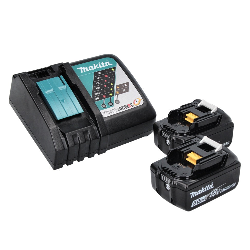 Makita DDF 486 RT perceuse-visseuse sans fil 18 V 130 Nm sans balai + 2x batteries 5,0 Ah + chargeur