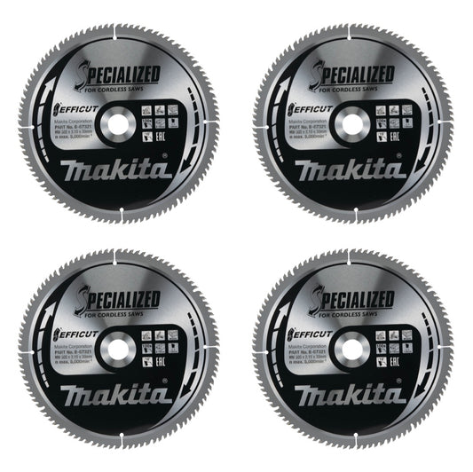 Makita CMSXF305100G SPECIALIZED EFFICUT lame de scie 305 x 2,15 x 30 mm 4 pièces (4x B-67321) 100 dents pour le bois