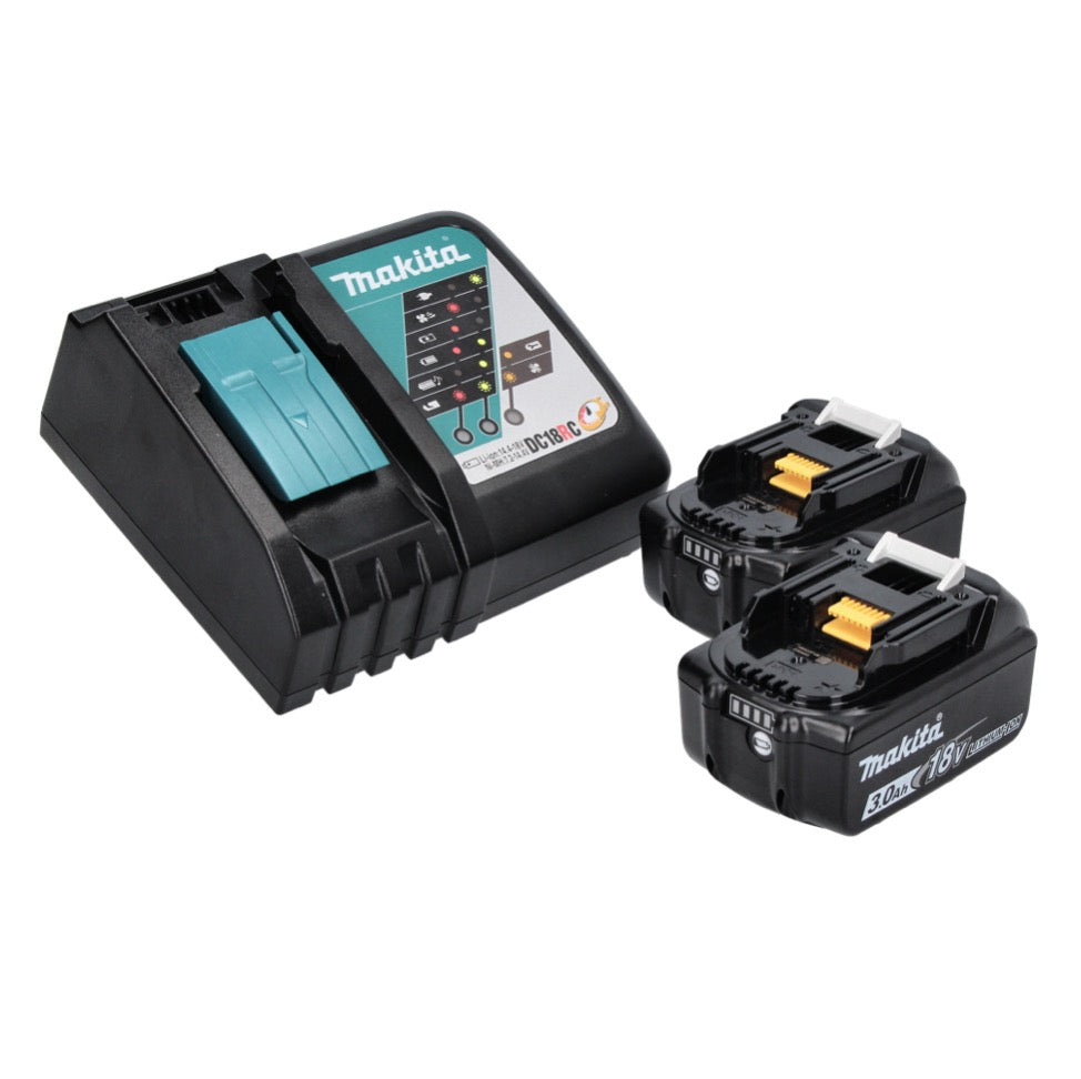 Makita DDF 486 RFJ perceuse-visseuse sans fil 18 V 130 Nm sans balais + 2x batteries 3,0 Ah + chargeur + Makpac