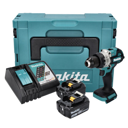 Makita DDF 486 RMJ Akku Bohrschrauber 18 V 130 Nm Brushless + 2x Akku 4,0 Ah + Ladegerät + Makpac