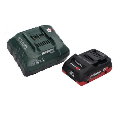 Metabo AS 18 HEPA PC Aspirateur à batterie compact 18 V Aspirateur eau et poussière 6 l avec fonction soufflante + 1 batterie 4,0 Ah + chargeur