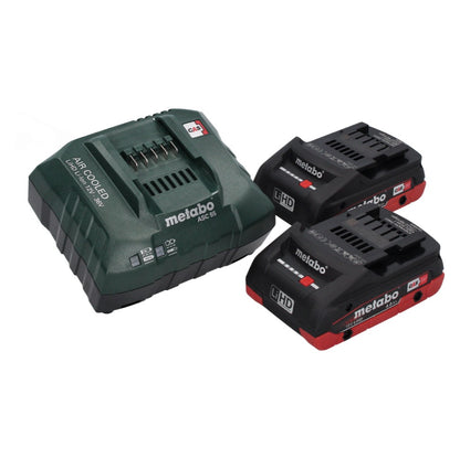 Metabo AS 18 HEPA PC Compact Akku Sauger 18 V 6 l Nass und Trocken Sauger mit Blasfunktion + 2x Akku 4,0 Ah + Ladegerät