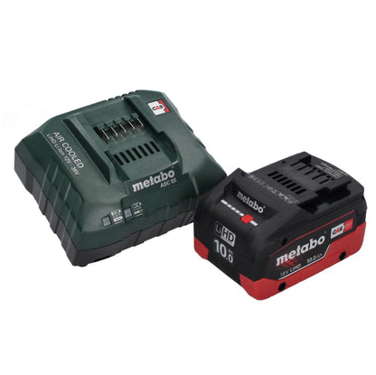 Metabo AS 18 HEPA PC Aspirateur à batterie compact 18 V Aspirateur eau et poussière 6 l avec fonction soufflante + 1 batterie 10,0 Ah + chargeur