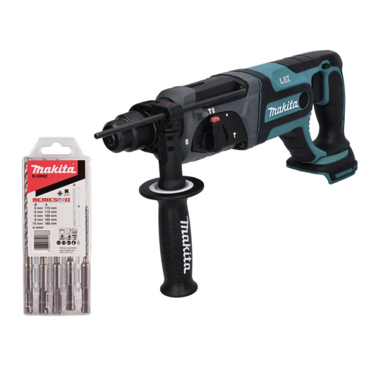 Makita DHR 241 Z marteau perforateur sans fil 18 V 2,0 J SDS plus + jeu de 5 perceuses - sans batterie, sans chargeur