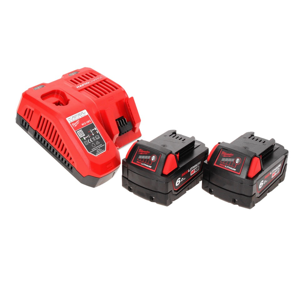 Milwaukee M18 FMT-602X outil multifonction à batterie FUEL 18 V sans balais + 2x batteries 6,0 Ah + chargeur + set d'accessoires 7 pièces + coffret HD