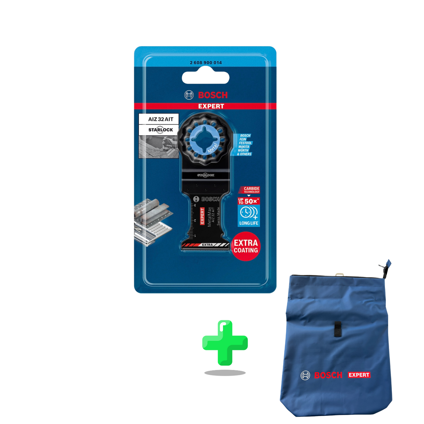 Bosch EXPERT AIZ 32 AIT Tauchsägeblatt Starlock + Bosch Expert Rucksack