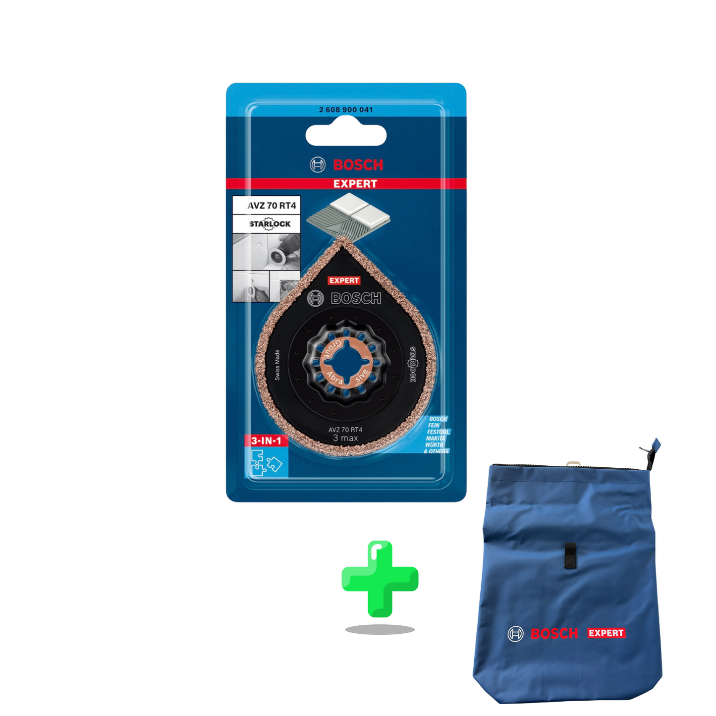 Bosch EXPERT 3 Max AVZ 70 RT4 Mörtelentferner Starlock + Bosch Expert Rucksack