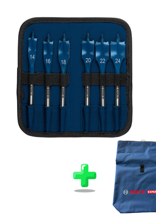 Bosch EXPERT SelfCut Speed Flachfräsbohrer Set 6 tlg. + Bosch Expert Rucksack