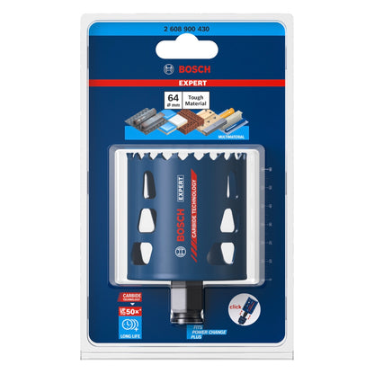 Bosch EXPERT Tough Material Lochsäge 64 x 60 mm Carbide ( 2608900430 ) Universal - Nachfolger von 2608594174 - Toolbrothers