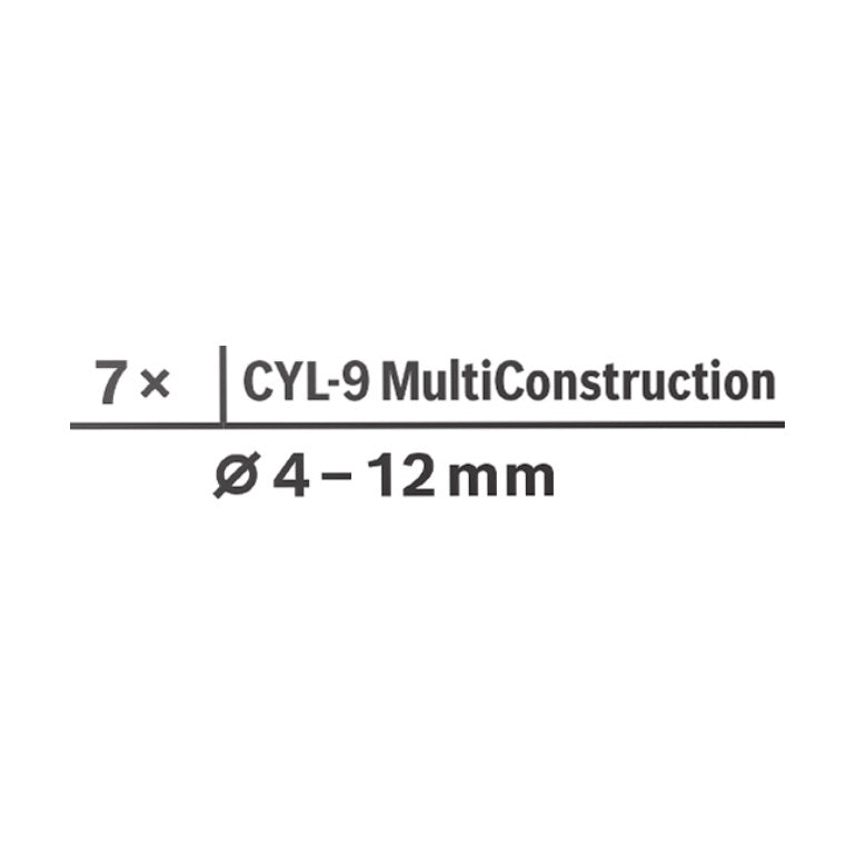 Bosch EXPERT CYL-9 Multi Construction Bohrer Set 7 tlg. 4 - 12 mm ( 2608900647 ) - Nachfolger von 2607010543 - Toolbrothers