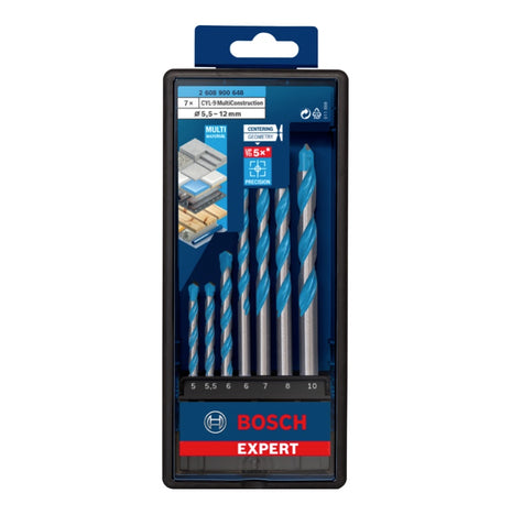 Bosch EXPERT CYL-9 Multi Construction Bohrer Set 7 tlg. 5 - 10 mm ( 2608900648 ) - Nachfolger von 2607010546 - Toolbrothers