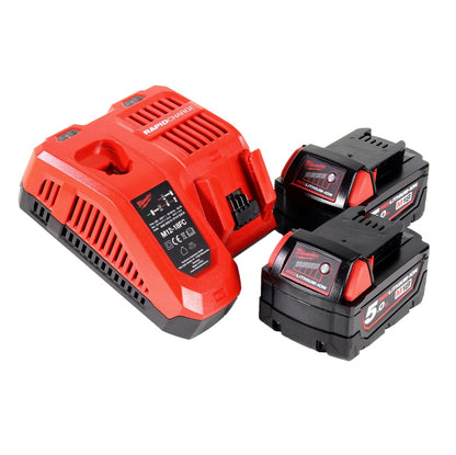 Perceuse d'angle sans fil Milwaukee C18 RAD-502FC 18 V 20 Nm + 2x batteries 5,0 Ah + chargeur