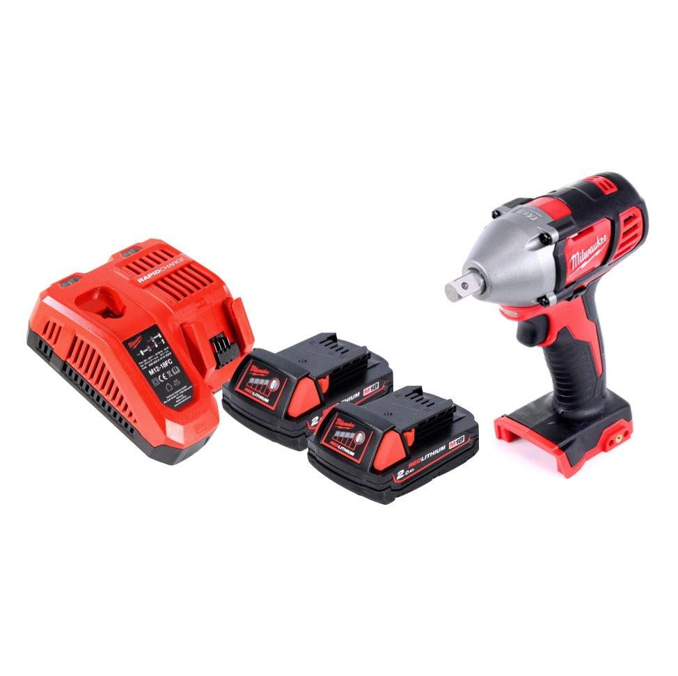 Clé à chocs sans fil Milwaukee M18 BIW12-202FC 18 V 240 Nm 1/2" + 2x batteries 2,0 Ah + chargeur