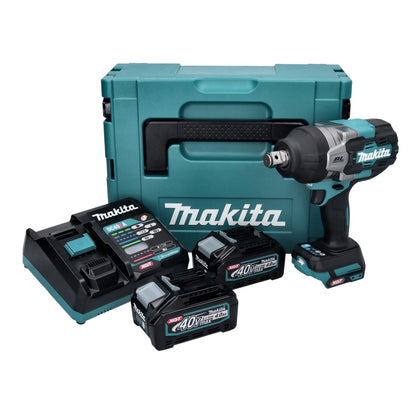 Makita TW 001 GM201 Akku Schlagschrauber 40 V max. 1800 Nm Brushless XGT + 2x Akku 4,0 Ah + Ladegerät + Makpac