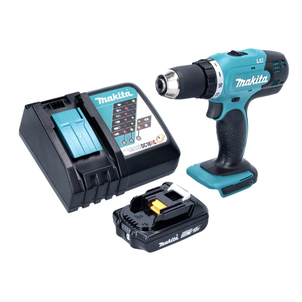 Makita DDF 453 RA1 Akku Bohrschrauber 18 V 42 Nm + 1x Akku 2,0 Ah + Ladegerät