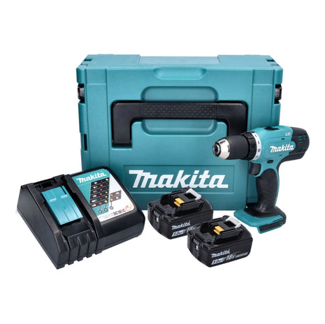 Makita DDF 453 RTJ Akku Bohrschrauber 18 V 42 Nm + 2x Akku 5,0 Ah + Ladegerät + Makpac - Toolbrothers