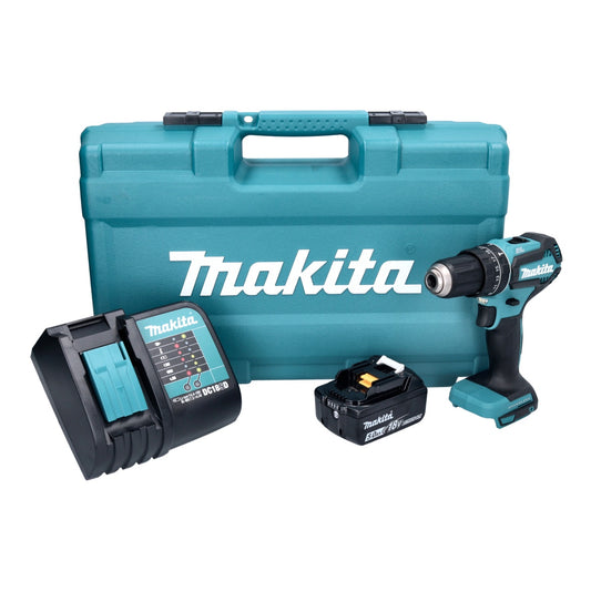 Makita DHP 485 STX5 perceuse à percussion sans fil 18 V 50 Nm sans balais + 1 batterie 5,0 Ah + chargeur + jeu d'accessoires 101 pièces + mallette