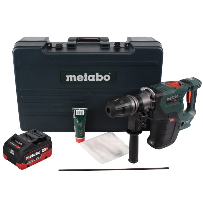 Metabo KHA 18 LTX BL 40 marteau combiné à batterie 18 V 8,6 J SDS max brushless + 1x batterie 8,0 Ah + coffret - sans chargeur