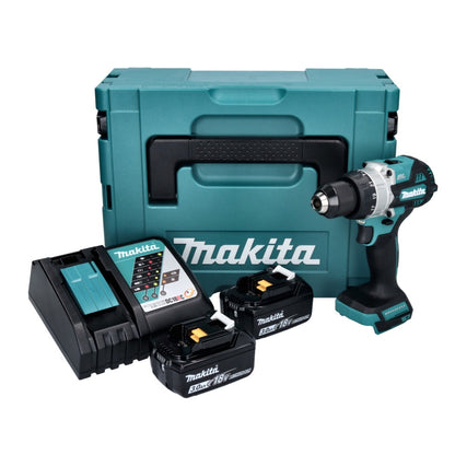 Makita DHP 486 RFJ perceuse à percussion sans fil 18 V 130 Nm sans balai + 2x batteries 3,0 Ah + chargeur + Makpac