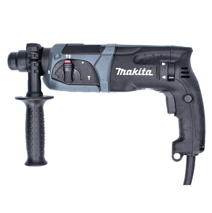 Makita HR 2470 BX40 Kombihammer Schwarz 780 Watt SDS-plus 2,4 J + SDS-plus Bohrer Set 5 tlg. + Koffer