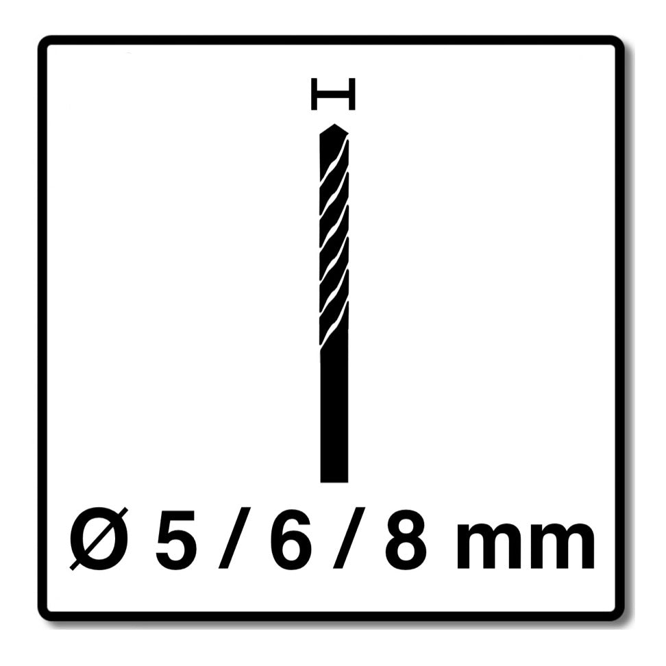 Alpen Profi Multicut PM 3 tlg. Hartmetall Mehrzweckbohrer Set 5 - 8 mm PGM zertifiziert - Toolbrothers
