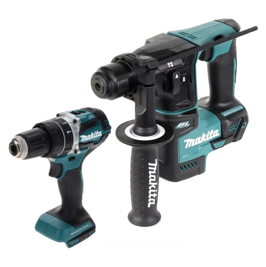 Makita DLX 2278 Akku Kombo Kit mit DHP 484 Z 54 Nm Brushless und DHR 171 Z 1,2 J Brushless Solo - ohne Akku, ohne Ladegerät