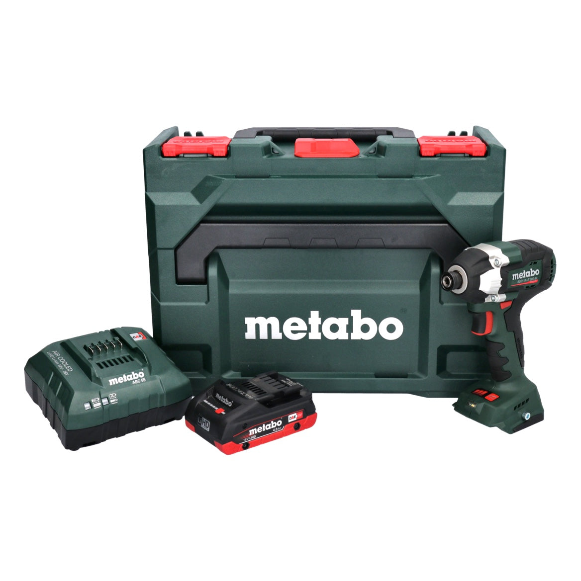 Clé à chocs sans fil Metabo SSD 18 LT 200 BL 18 V 200 Nm 1/4" sans balai + 1x batterie 4,0 Ah + chargeur + métaBOX