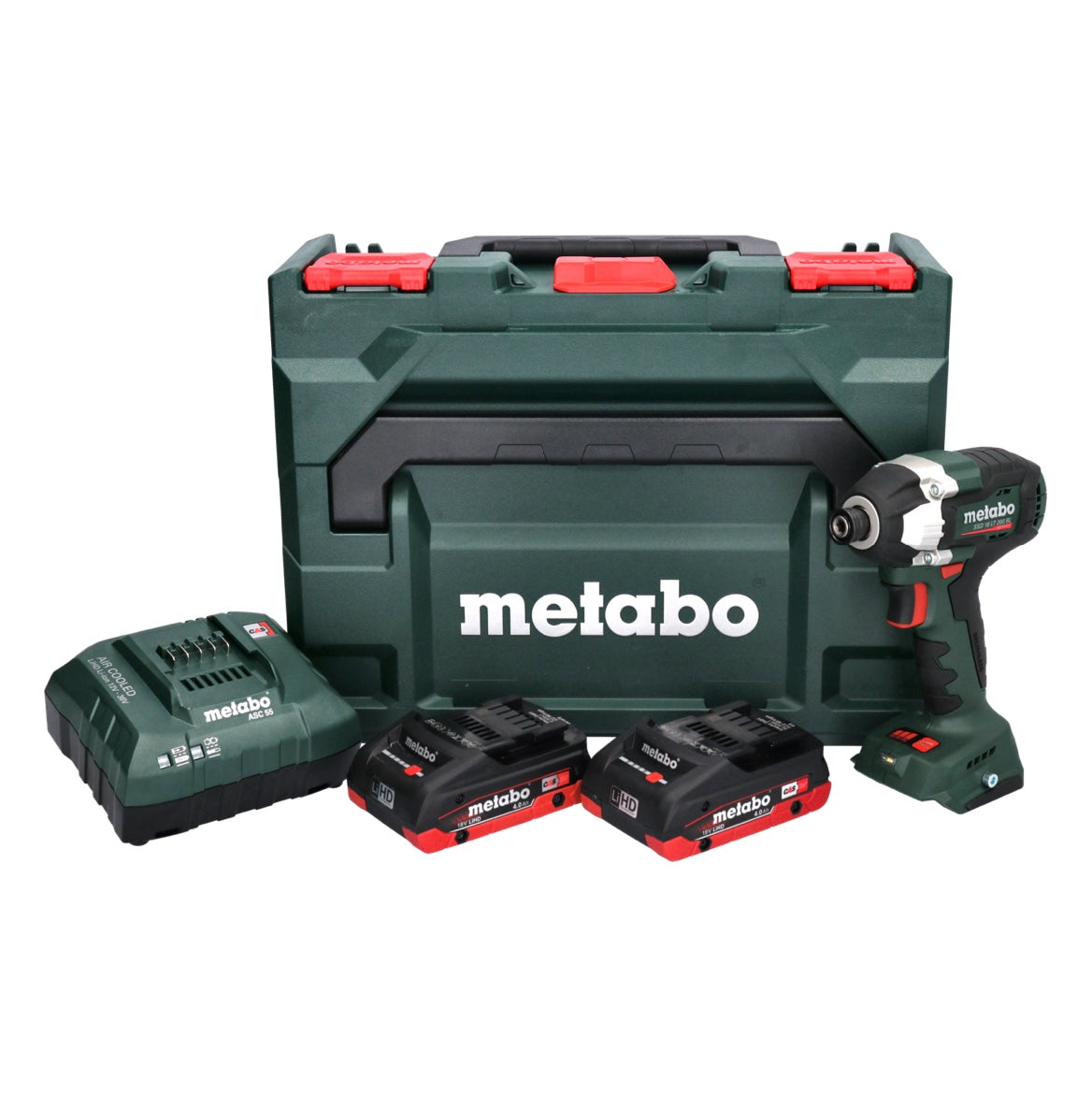 Clé à chocs sans fil Metabo SSD 18 LT 200 BL 18 V 200 Nm 1/4" sans balais + 2x batterie 4,0 Ah + chargeur + métaBOX