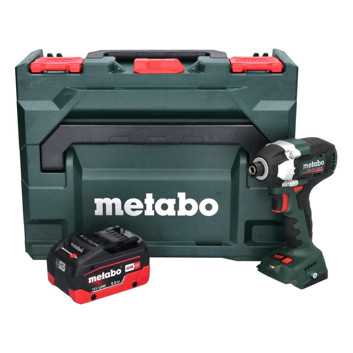 Metabo SSD 18 LT 200 BL Akku Schlagschrauber 18 V 200 Nm 1/4" Brushless + 1x Akku 5,5 Ah + metaBOX - ohne Ladegerät