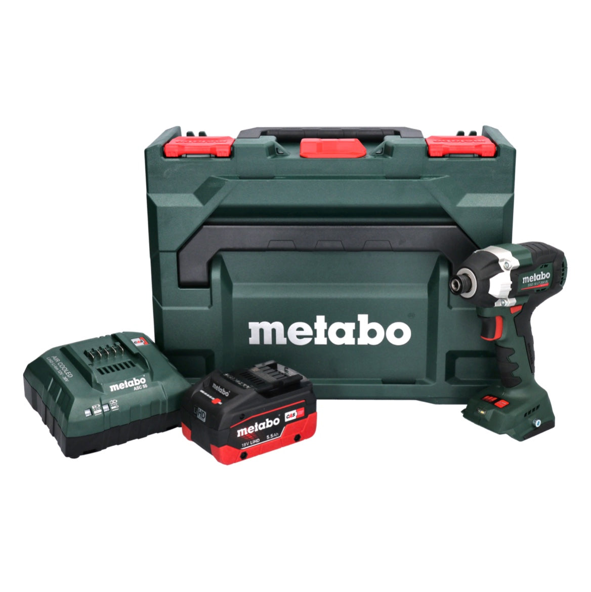 Clé à chocs sans fil Metabo SSD 18 LT 200 BL 18 V 200 Nm 1/4" sans balai + 1x batterie 5,5 Ah + chargeur + métaBOX